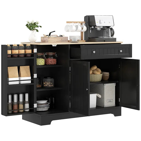 HOMCOM Modern Sideboard Cabinet, 41" Kitchen Buffet Cabinet with Drawer, Adjustable Shelf, 3 Doors for Dining Room, Black - product image 11