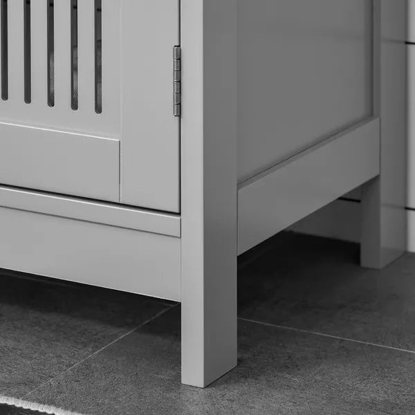 Modern Under Sink Cabinet 2 Doors Bathroom Vanity Pedestal Design Adjustable Shelves Grey - product image 10