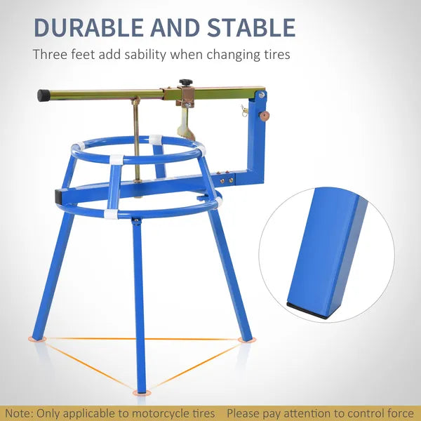 Motorcycle Tire Changing Stand for 16 to 24 Inch Tires, Adjustable, Blue - product image 4