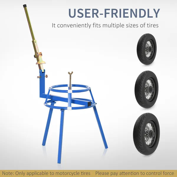 Motorcycle Tire Changing Stand for 16 to 24 Inch Tires, Adjustable, Blue - product image 6
