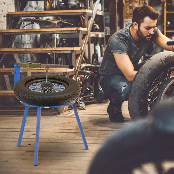 Motorcycle Tire Changing Stand for 16 to 24 Inch Tires, Adjustable, Blue - product image 10