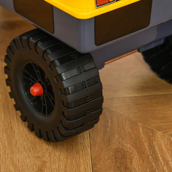 Multi-functional Construction Ride-On Excavator Digger Toy, Bulldozer with Storage, Light, Music, Yellow - product image 9