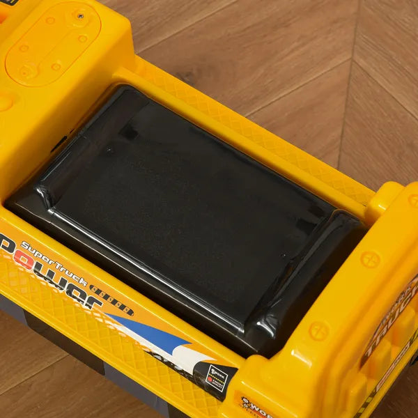 Multi-functional Construction Ride-On Excavator Digger Toy, Bulldozer with Storage, Light, Music, Yellow - product image 8