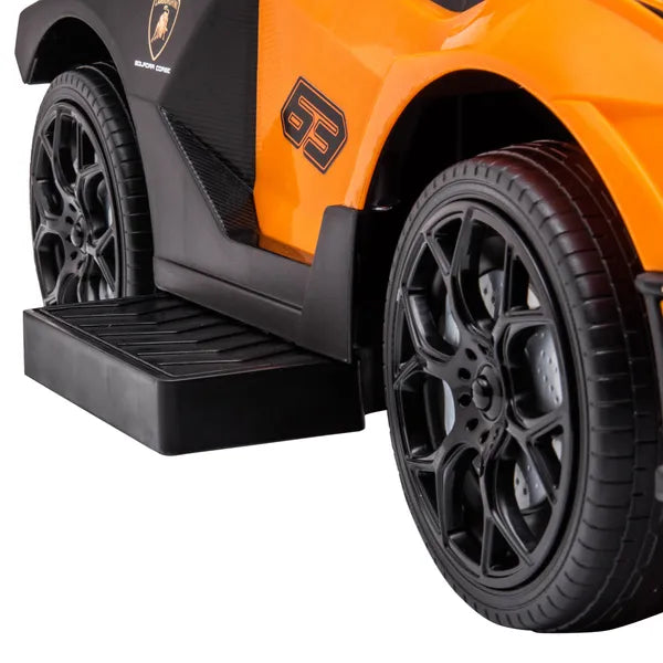 Licensed Lamborghini 2 in 1 Toddler Ride On Push Car with Horn and Storage, Orange - product image 8