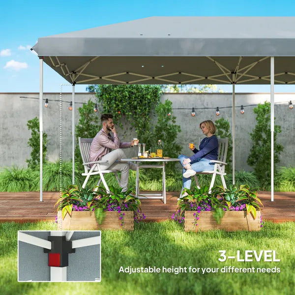 Outsunny Outdoor 10' x 20' Patio Gazebo Outdoor Pop-Up Canopy with Sidewalls, 6 Mesh Walls for Party, Events, Backyard, Lawn, Gray - product image 7