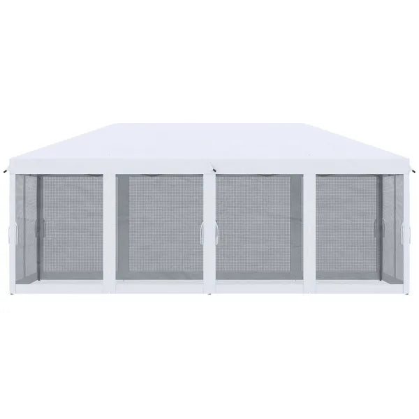 Outsunny Outdoor 10x20 Event Tent, Pop-Up Canopy with Sidewalls, Instant Sun Shelter, 6 Mesh Walls for Party, Events, Backyard, wedding - product image 9