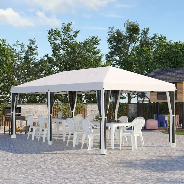 Outsunny Outdoor 10x20 Event Tent, Pop-Up Canopy with Sidewalls, Instant Sun Shelter, 6 Mesh Walls for Party, Events, Backyard, wedding - product image 10