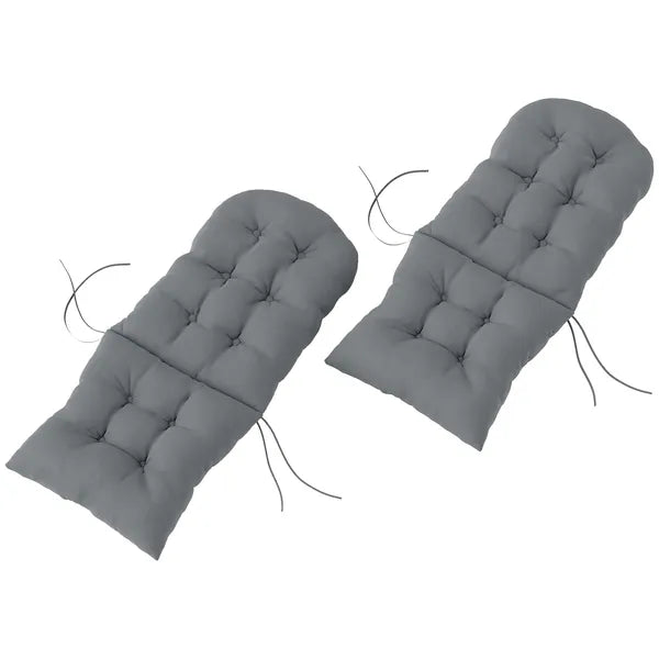 Outsunny Outdoor Adirondack Chair Cushions Set of 2, Tufted High Back Patio Chair Cushions, Adirondack Cushions with Ties - product image 1