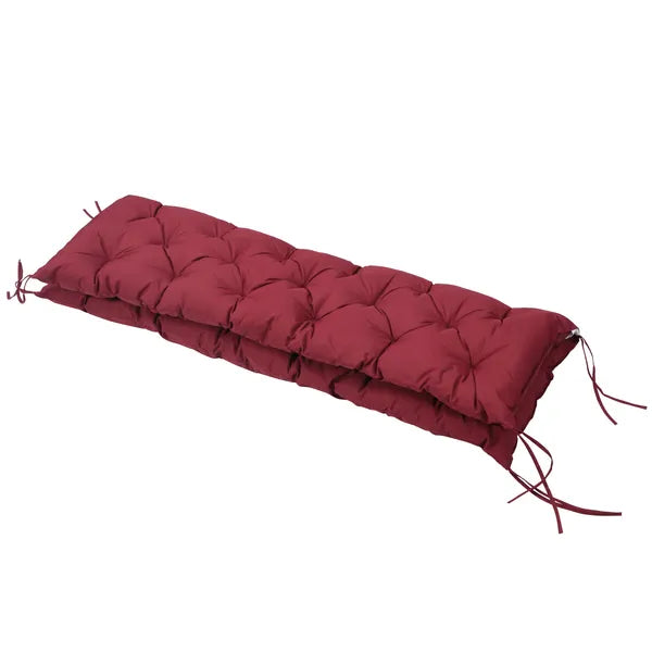 Outsunny Outdoor Bench Cushion Tufted 3-Seater for Swing Chair Patio Sofa Wine Red - product image 8