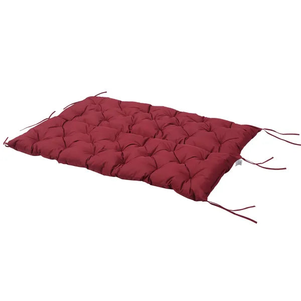 Outsunny Outdoor Bench Cushion Tufted 3-Seater for Swing Chair Patio Sofa Wine Red - product image 9
