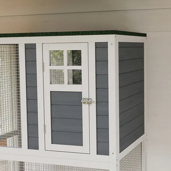 Outdoor Wooden Cat House Catio on Wheels with Platforms and Resting Condo - product image 9