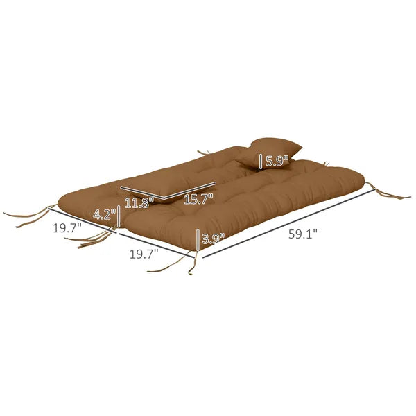 Outsunny Outdoor Cushion Set Encru for Bench Seating Renewal Comfort Upgrade for Garden and Patio Furniture - product image 3