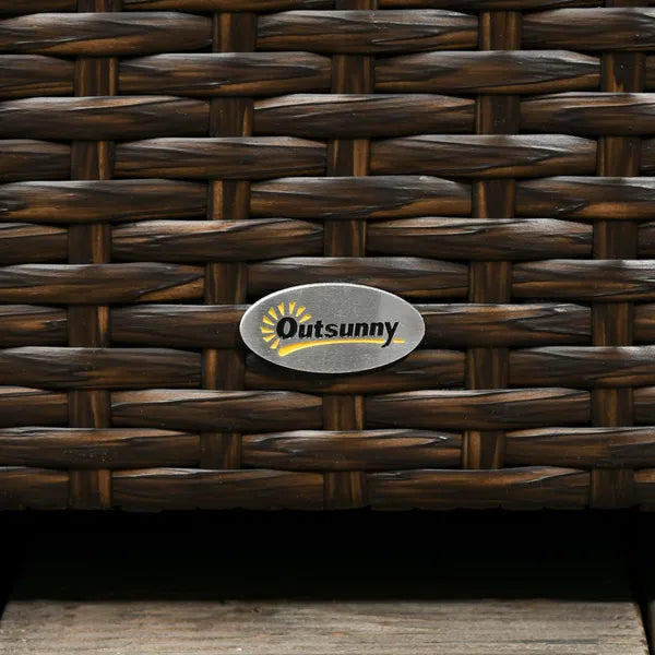 Outdoor PE Rattan Deck Box with Liner and Hydraulic Lift, Brown - product image 9
