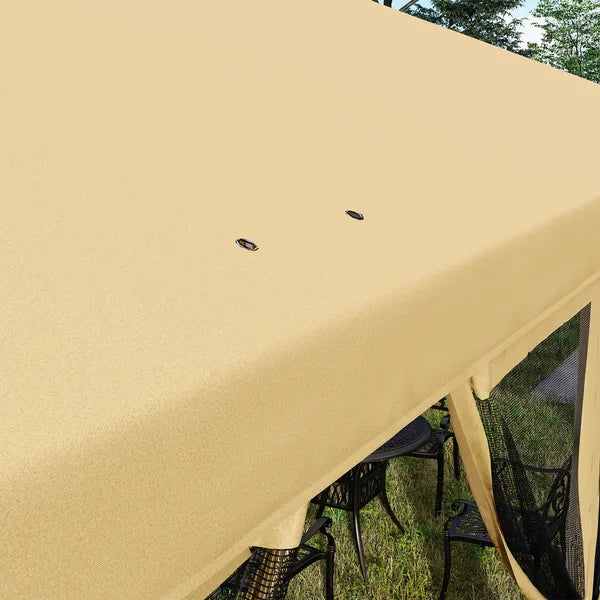Outdoor Entertaining 10x20' Beige Pop-Up Canopy Tent with Netting Sidewalls - product image 9