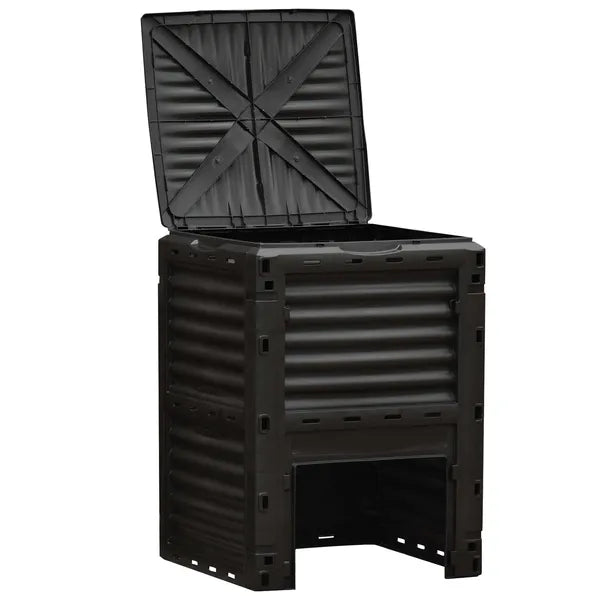 Outsunny Outdoor Garden Compost Bin 80 Gallon, Large Capacity Garden Composter for Fast Soil Fertilization, Easy Assembly, Yellow - product image 11