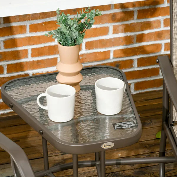 Outdoor Glider Chairs with Coffee Table, Patio 2-Seat Rocking Chair Swing Loveseat with Breathable Sling for Backyard, Garden - product image 7