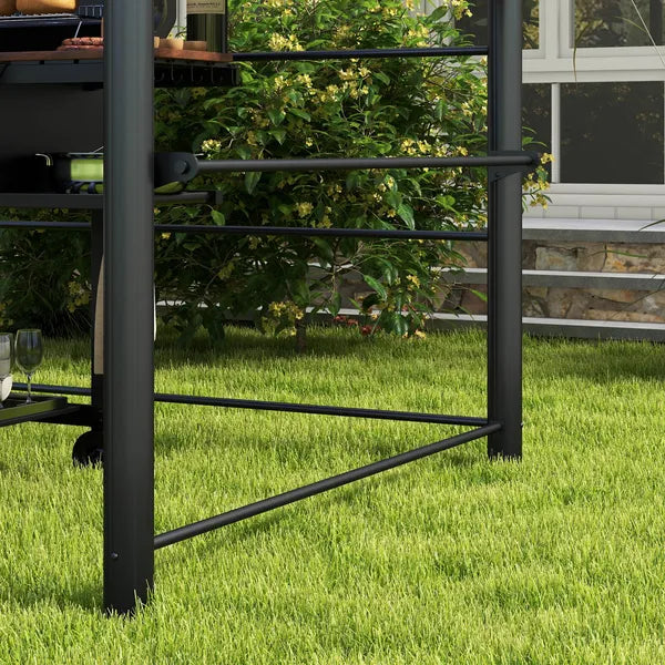 Outsunny Outdoor Grill Gazebo 8x5 with Vented PC Roof Side Shelves Canopy Shelter - product image 9