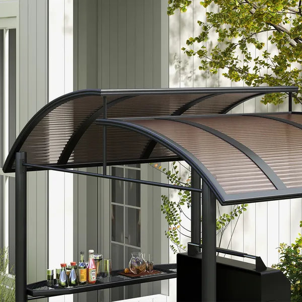 Outsunny Outdoor Grill Gazebo 8x5 with Vented PC Roof Side Shelves Canopy Shelter - product image 7