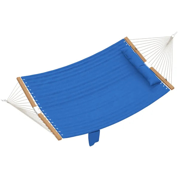 Outsunny Outdoor Hammock 2-Person, with Pillow and Pad, 440 lbs Capacity, Navy Blue - product image 11
