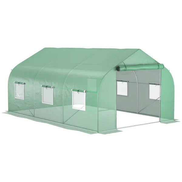 Outdoor High Tunnel Greenhouse, 11.5'x10'x6.5', Portable, with Windows, Deep Green - product image 8