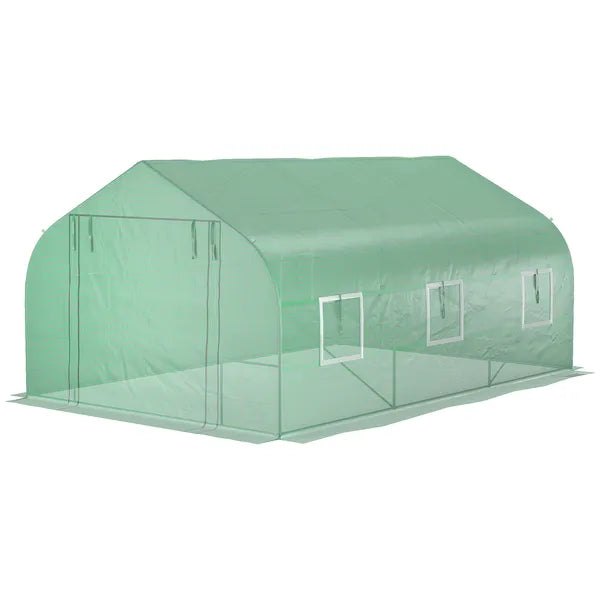 Outdoor High Tunnel Greenhouse, 11.5'x10'x6.5', Portable, with Windows, Deep Green - product image 11
