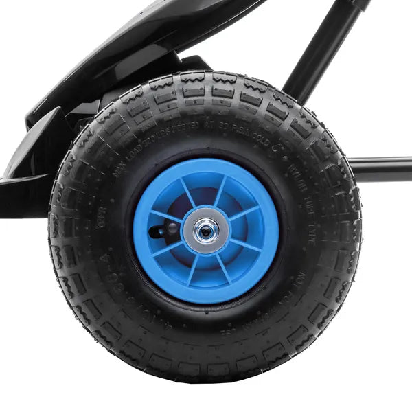 Aosom Outdoor Pedal Go Kart for Kids with Adjustable Seat, Anti-Slip Wheels, Suspension, Hand Brake, Blue - product image 9