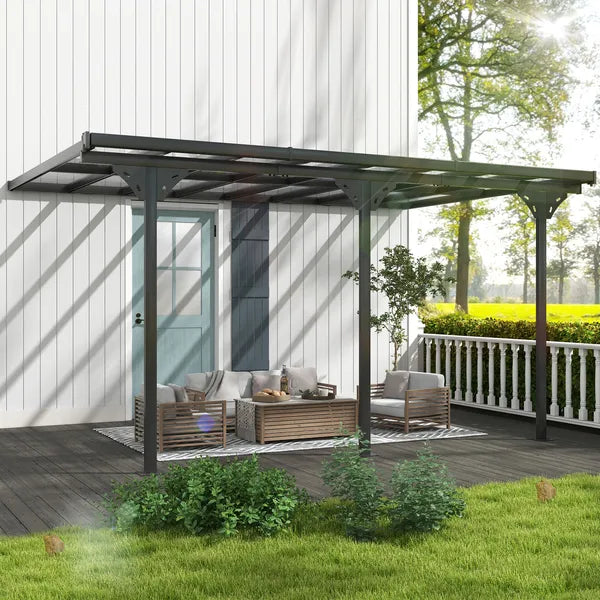 Outsunny Outdoor Pergola Patio Gazebo Awning UV Protection Adjustable Aluminum Frame 14.5x10 - product image 10