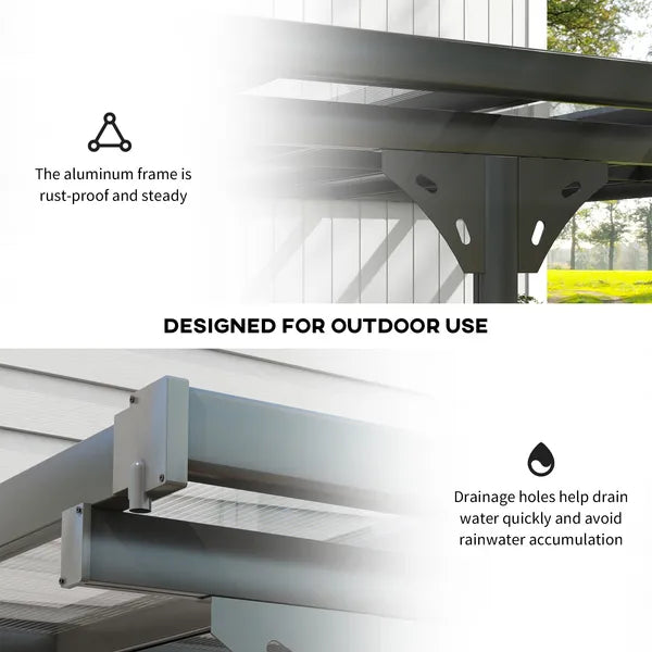 Outsunny Outdoor Pergola Patio Gazebo Awning UV Protection Adjustable Aluminum Frame 14.5x10 - product image 6