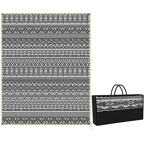 Outsunny Outdoor Rug Carpet with USB Lights Reversible Patio Rug with Carry Bag for Camping 10 ft x 8 ft - product image 11