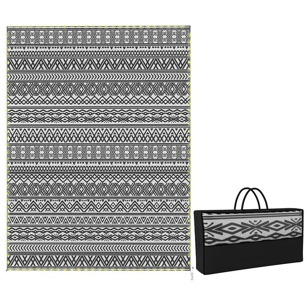 Outsunny Outdoor Rug Carpet with USB Lights Reversible Patio Rug with Carry Bag for Camping 12' x 9' - product image 11