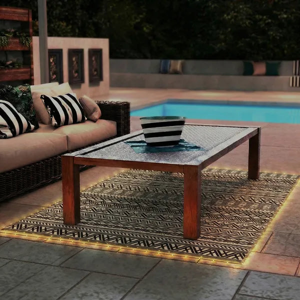 Outsunny Outdoor Rug Carpet with USB Lights Reversible Patio Rug with Carry Bag for Camping 12' x 9' - product image 10