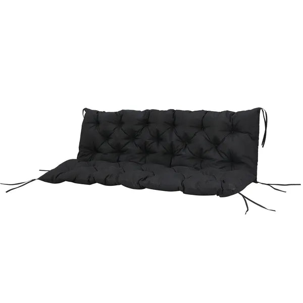 Outsunny Outdoor Seat Pads 3 Seater Bench Swing Chair Replacement Cushions Backrest Black - product image 11