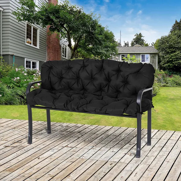 Outsunny Outdoor Seat Pads 3 Seater Bench Swing Chair Replacement Cushions Backrest Black - product image 10