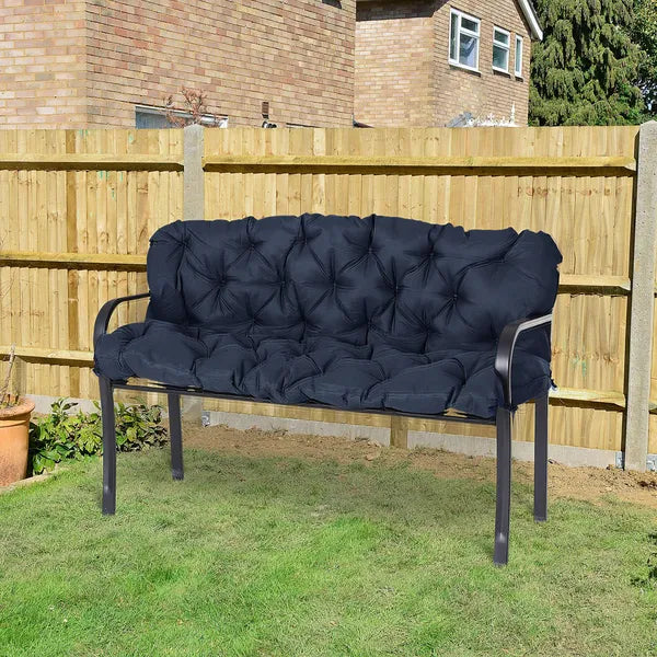 Outsunny Outdoor Seat Pads 3 Seater Bench Swing Chair Replacement Cushions Backrest Dark Blue - product image 10