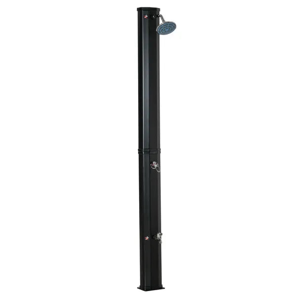 Outdoor Solar Heated Shower 9.2 Gallon with Rotating Head Black for Pool Patio - product image 1