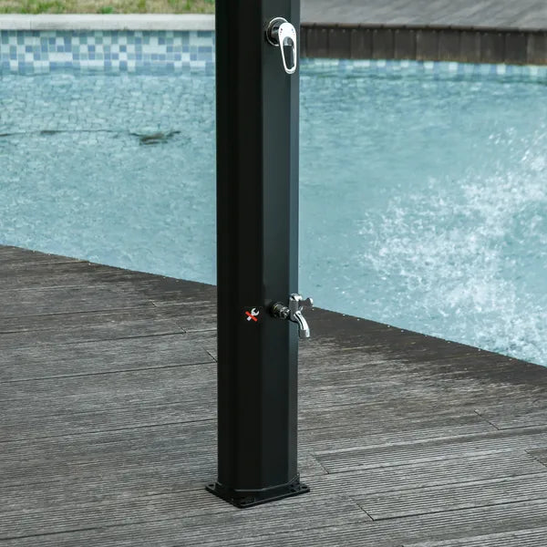 Outdoor Solar Heated Shower 9.2 Gallon with Rotating Head Black for Pool Patio - product image 9