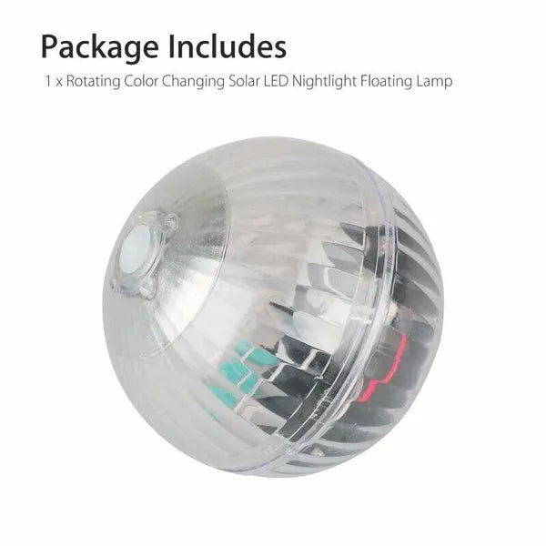 Solar Floating RGB LED Pond Pool Light with Color Changing Rotation - product view 9