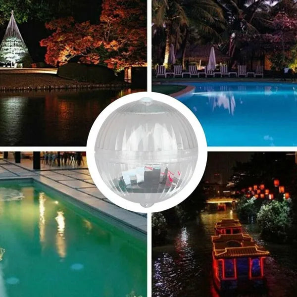 Solar Floating RGB LED Pond Pool Light with Color Changing Rotation - product view 7