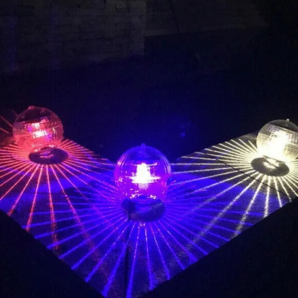 Solar Floating RGB LED Pond Pool Light with Color Changing Rotation - product view 8