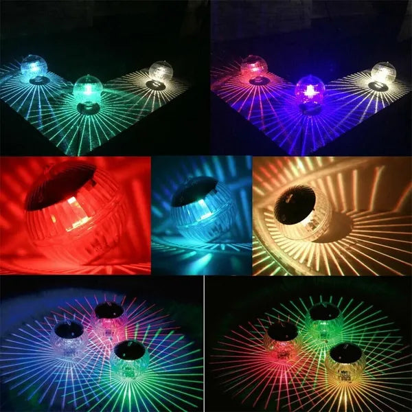 Solar Floating RGB LED Pond Pool Light with Color Changing Rotation - product view 13