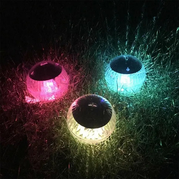 Solar Floating RGB LED Pond Pool Light with Color Changing Rotation - product view 11