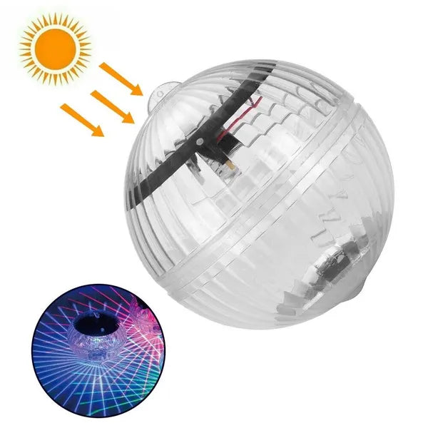 Solar Floating RGB LED Pond Pool Light with Color Changing Rotation - product view 5