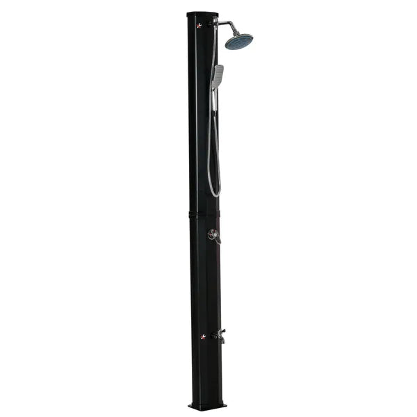 Outsunny 9.2 Gallon Outdoor Solar Shower with Rainfall and Handheld Spray Black - product image 1