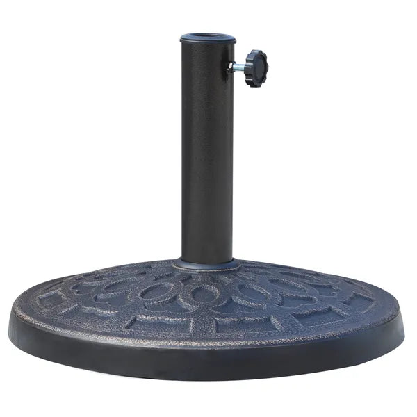 Outsunny Outdoor Umbrella Stand Base 17" 27 lbs, Round, Decorative Pattern, for Dia. 1.5", Dia. 1.89" Pole - Bronze - product image 11