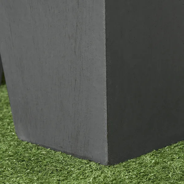 Patio Planters 2 Piece MgO Flower Receptacles with Drainage for Lush Outdoor Decor Gray - product image 8