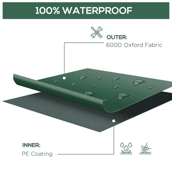 Patio Sectional Lounge Set Cover, 97"x65"x26", Heavy Duty Waterproof Outdoor Furniture Sofa Cover, Dark Green - product image 4