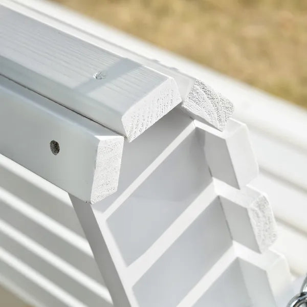Patio Swing Retreat 46" 2-Person White Bench with Cup Holders, 440lb Capacity - product image 7