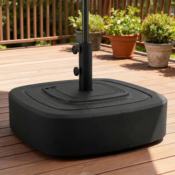 Outsunny Patio Umbrella Base Outdoor Umbrella Stand with Wheels for 1.5"/1.9" Umbrella Poles Black - product image 10