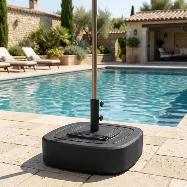 Outsunny Patio Umbrella Base Outdoor Umbrella Stand with Wheels for 1.5"/1.9" Umbrella Poles Black - product image 8