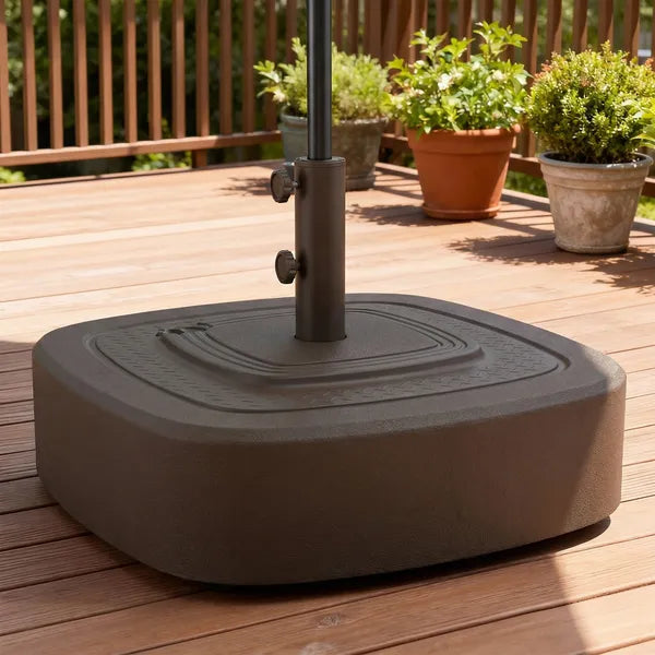 Outsunny Patio Umbrella Base Outdoor Umbrella Stand with Wheels for 1.5"/1.9" Umbrella Poles Brown - product image 10